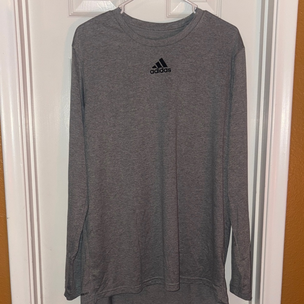 Adidas Heather Gray Long Sleeve Tee